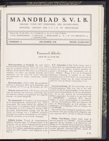 Incasso-Bank - Maandblad SVIB 1930-12-01