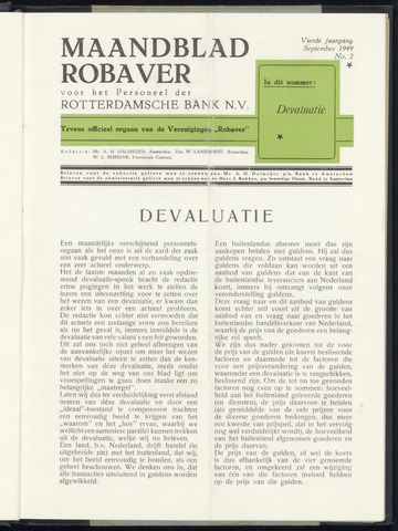 Rotterdamsche Bank - Robaver 1949-09-01
