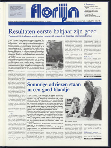 Pierson, Heldring & Pierson - Florijn 1985-08-21