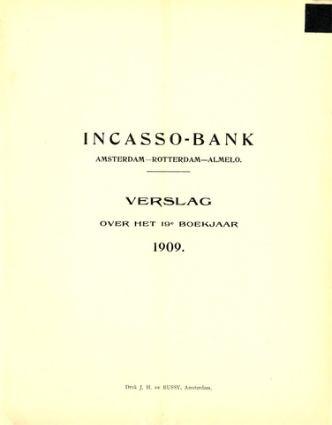 Incasso-Bank 1909