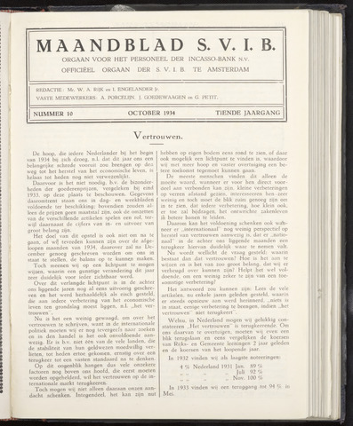 Incasso-Bank - Maandblad SVIB 1934-10-01