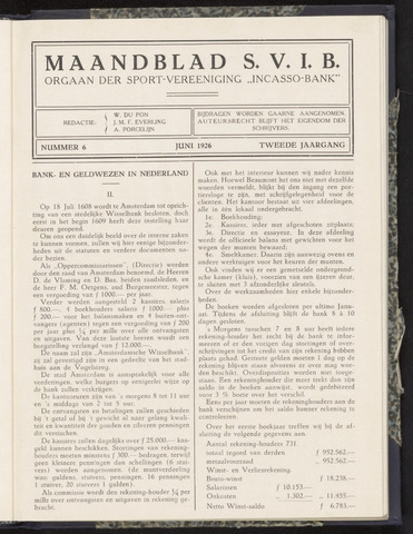 Incasso-Bank - Maandblad SVIB 1926-06-01