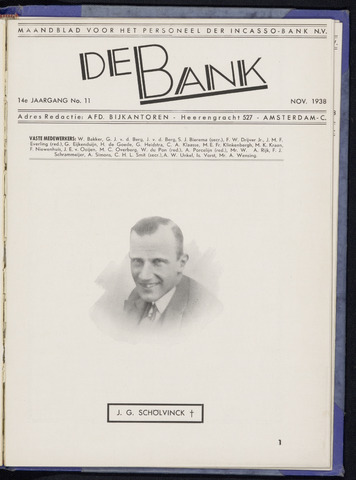 Incasso-Bank - De Bank 1938-11-01