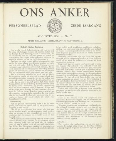 Nederlandsche Handel-Maatschappij - Ons Anker 1951-08-01