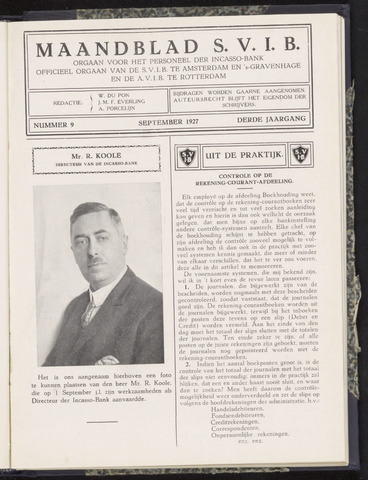 Incasso-Bank - Maandblad SVIB 1927-09-01