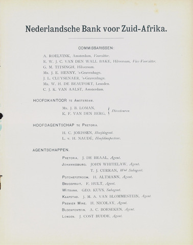 Nederlandsche Bank voor Zuid-Afrika 1906