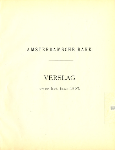 Amsterdamsche Bank 1907