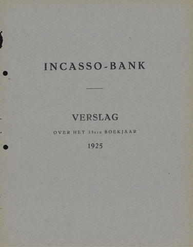 Incasso-Bank 1925