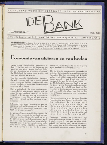 Incasso-Bank - De Bank 1938-12-01
