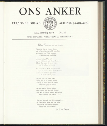 Nederlandsche Handel-Maatschappij - Ons Anker 1953-12-01