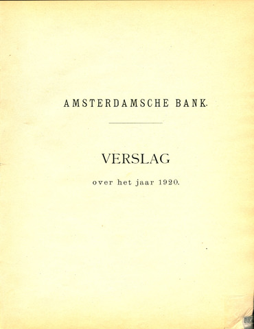 Amsterdamsche Bank 1920