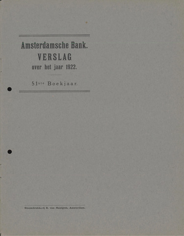 Amsterdamsche Bank 1922