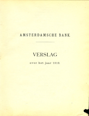 Amsterdamsche Bank 1919
