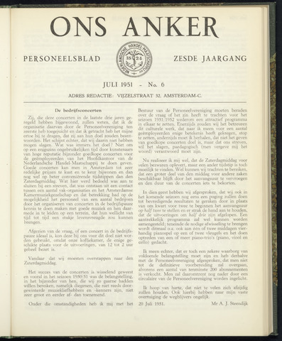 Nederlandsche Handel-Maatschappij - Ons Anker 1951-07-01
