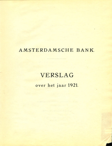 Amsterdamsche Bank 1921