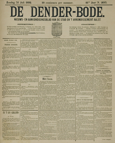 De Denderbode 1892-07-31