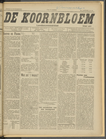 De Koornbloem 1921-11-20