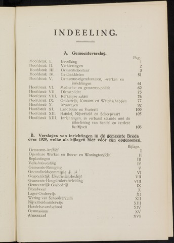 Breda - Verslagen van de toestand van de gemeente 1929