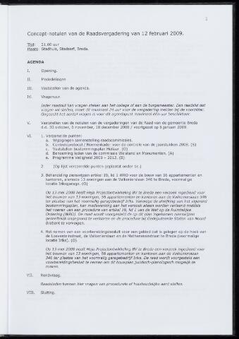 Breda - Notulen van de gemeenteraad 2009-02-12
