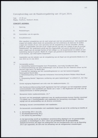 Breda - Notulen van de gemeenteraad 2014-06-19
