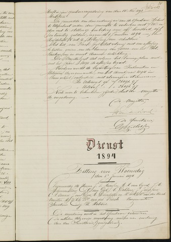 Ginneken en Bavel - Notulen van de gemeenteraad 1894