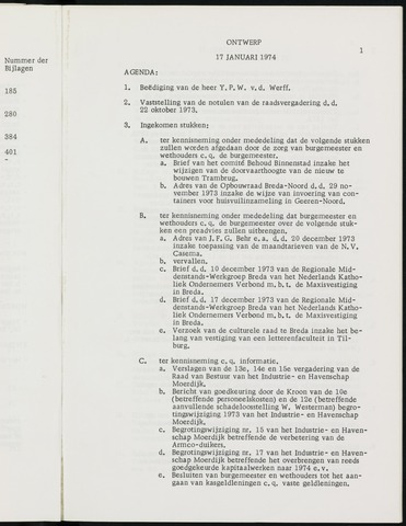 Breda - Notulen van de gemeenteraad 1974