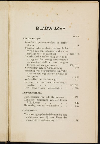 Breda - Indexen op de notulen van de gemeenteraad 1912