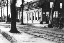 <p>Straatbeeld van de bebouwing aan de Sniederslaan (Hapertscheweg) omstreeks 1930.</p>