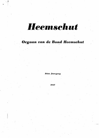 Index Heemschut 1947-2002 1947-12-01