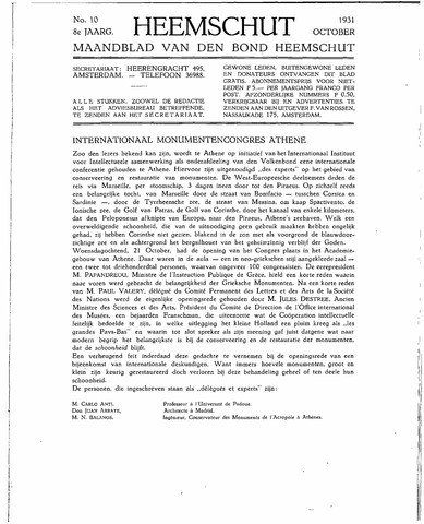 Heemschut - Tijdschrift 1924-2022 1931-10-01