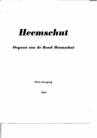 Index Heemschut 1947-2002 1962