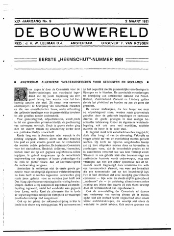 Bouwwereld 1918-1923 1921