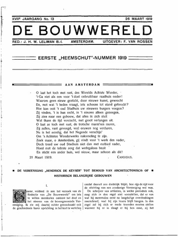 Bouwwereld 1918-1923 1919