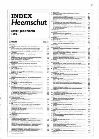 Index Heemschut 1947-2002 1990
