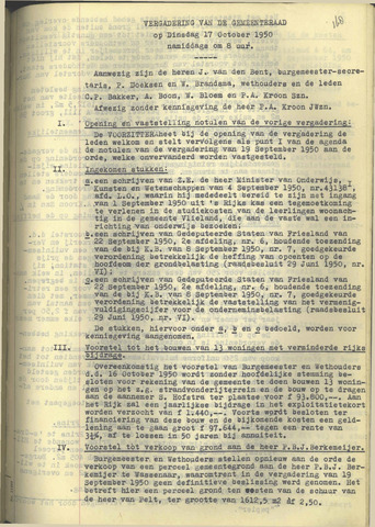 Raadsnotulen 1950-10-17