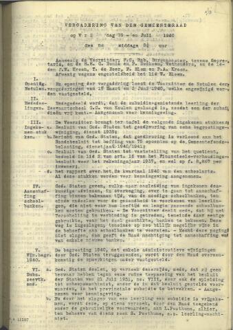 Raadsnotulen 1940-07-19