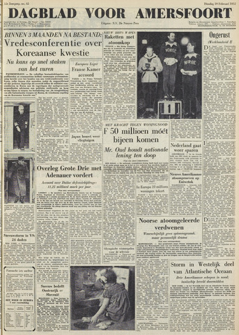Dagblad voor Amersfoort 1952-02-19
