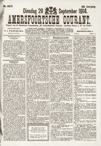 Amersfoortsche Courant 1914-09-29