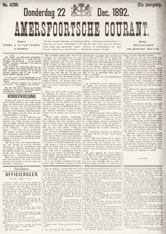 Amersfoortsche Courant 1892-12-22