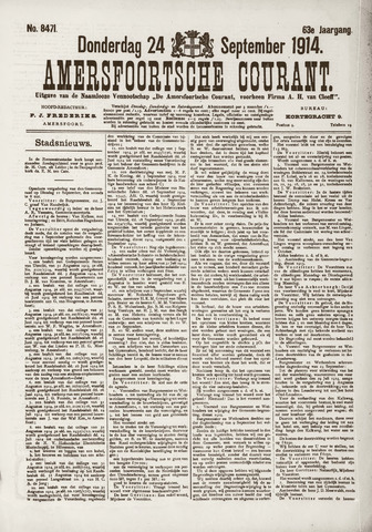 Amersfoortsche Courant 1914-09-24