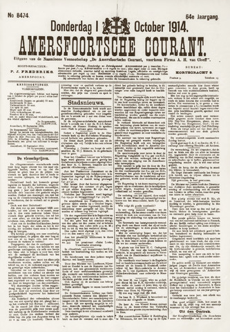 Amersfoortsche Courant 1914-10-01