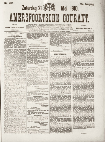 Amersfoortsche Courant 1910-05-21