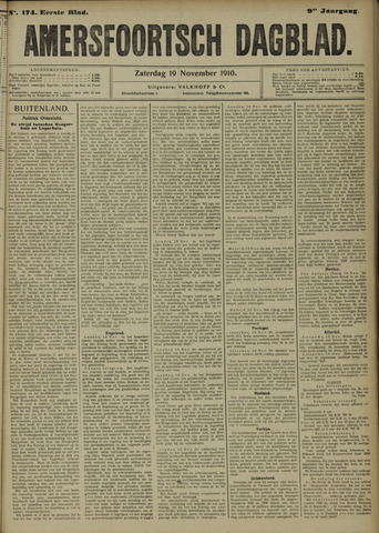 Amersfoortsch Dagblad 1910-11-19