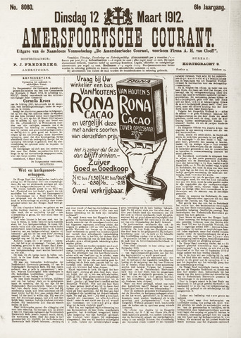 Amersfoortsche Courant 1912-03-12
