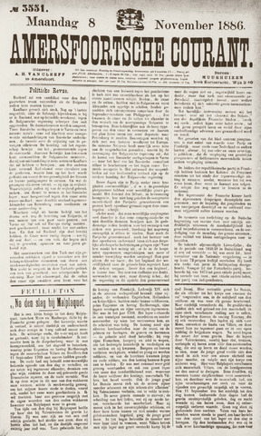 Amersfoortsche Courant 1886-11-08