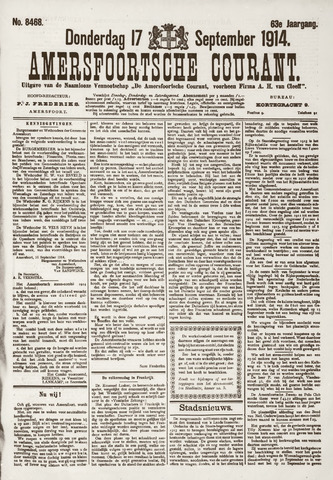 Amersfoortsche Courant 1914-09-17