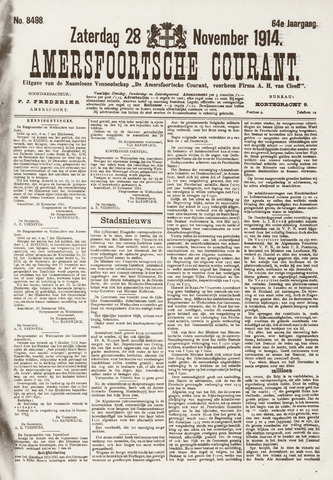 Amersfoortsche Courant 1914-11-28