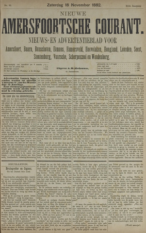 Nieuwe Amersfoortsche Courant 1882-11-18