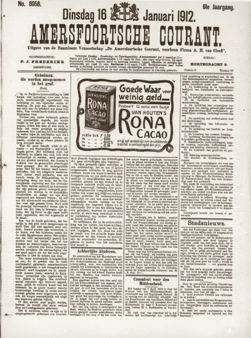 Amersfoortsche Courant 1912-01-16