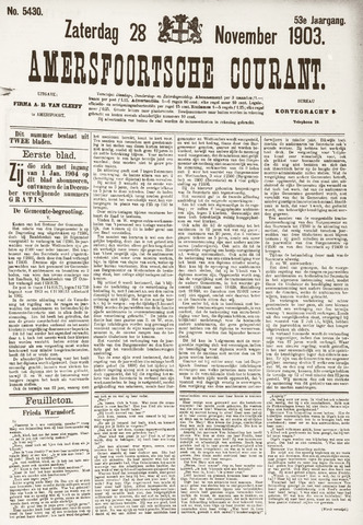Amersfoortsche Courant 1903-11-28